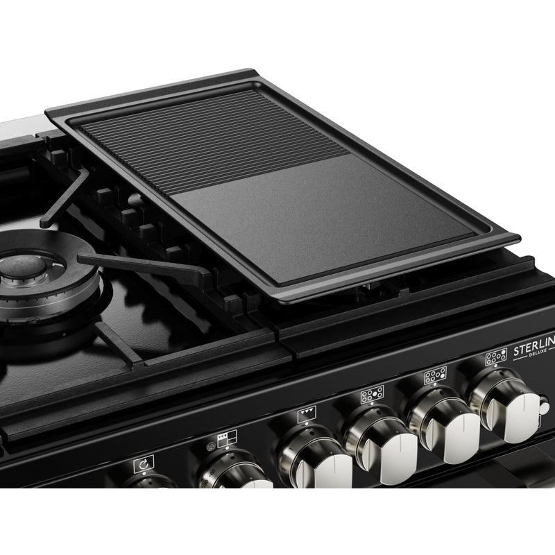 Stoves Sterling Deluxe D1000DF Black 100cm Dual Fuel Range Cooker 444411466