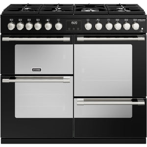 Stoves Sterling Deluxe D1000DF Black 100cm Dual Fuel Range Cooker 444411466