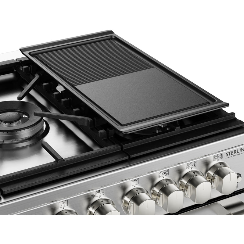 Stoves Sterling Deluxe D1000DF Stainless Steel 100cm Dual Fuel Range Cooker 444411467