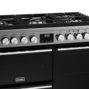 Stoves Precision Deluxe S900DF Stainless Steel 90cm Dual Fuel Range Cooker 444411485 - DB Domestic Appliances