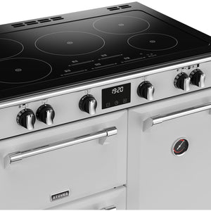 Stoves Richmond Deluxe D900Ei TCH Icy White 90cm Induction Range Cooker 444411534