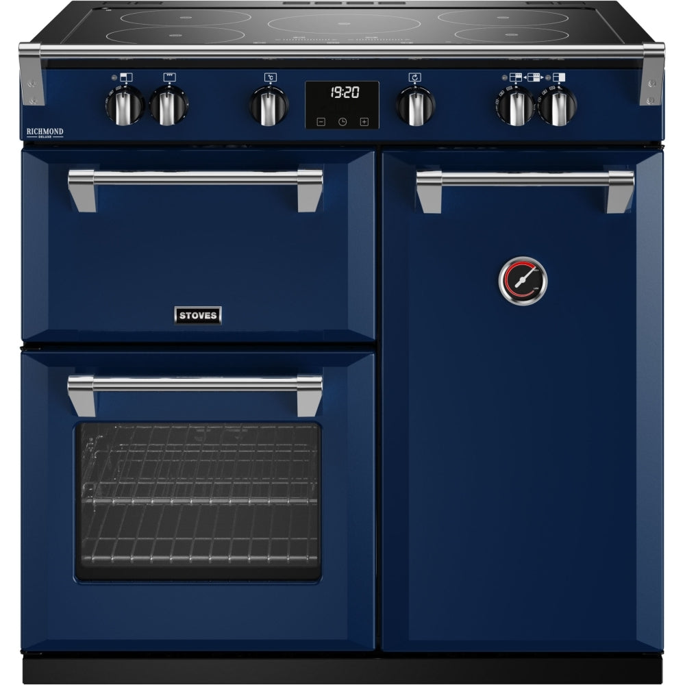 Stoves Richmond Deluxe D900Ei TCH Midnight Blue 90cm Induction Range C ...