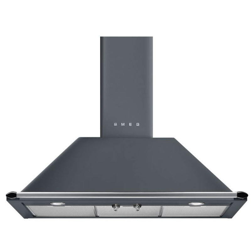 Smeg Victoria KT90GRE Slate Grey 90cm Cooker Hood - DB Domestic Appliances