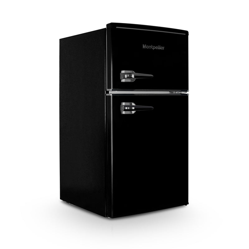 Montpellier MAB2035EK Retro Under Counter Fridge Freezer Black