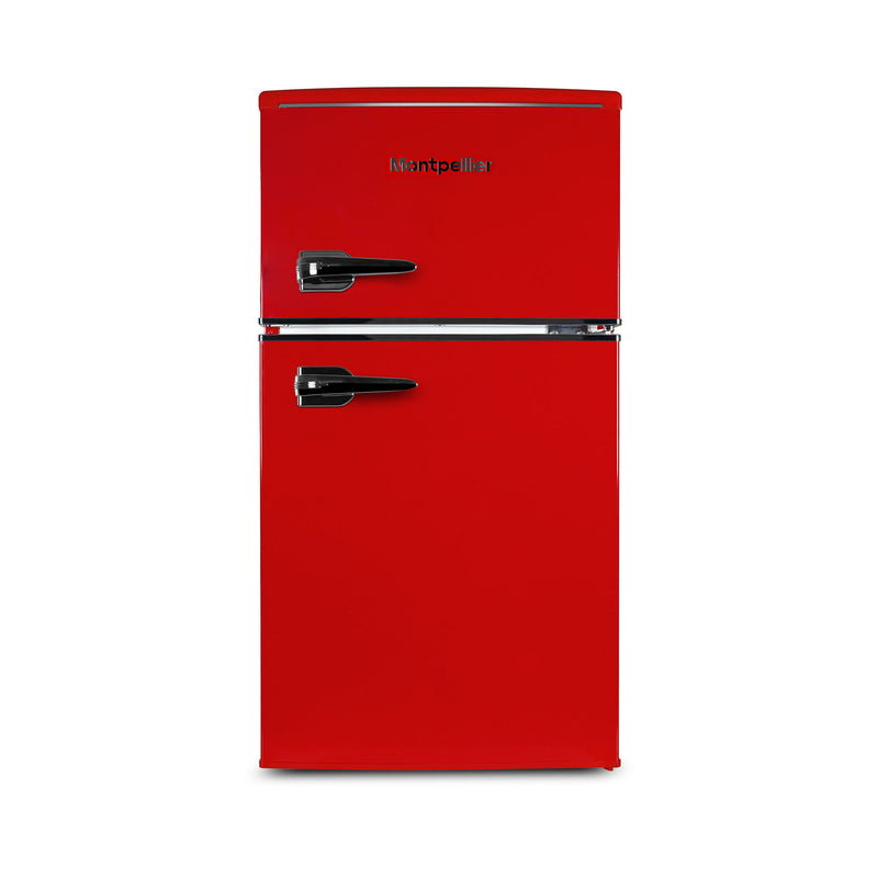 Montpellier MAB2035ER Retro Under Counter Fridge Freezer Red