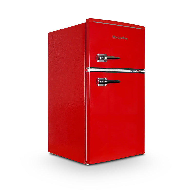 Montpellier MAB2035ER Retro Under Counter Fridge Freezer Red