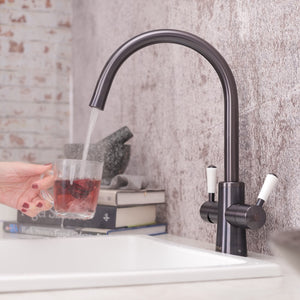 QETTLE Signature Modern 4 in 1 Boiling Water Tap 7 Litre Round Spout - Gunmetal