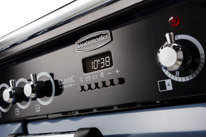 Rangemaster Classic Deluxe 100cm Dual Fuel Range Cooker Slate with Chrome - DB Domestic Appliances