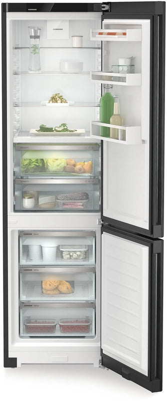 Liebherr Plus CBNbdc573i Freestanding Black Steel Doors Frost Free 70/30 Fridge Freezer