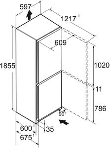 Liebherr Plus CBNsda572i Freestanding Stainless Steel 70/30 Frost Free Fridge Freezer