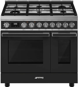 Smeg Portofino CPF92GMA Anthracite 90cm Dual Fuel Range Cooker