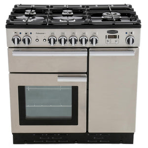 Rangemaster professional plus 90cm Dual Fuel Range Cooker Stainless Steel with Chrome - DB Domestic Appliances