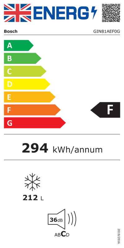 Bosch GIN81AEF0G Integrated Tall Freezer - DB Domestic Appliances