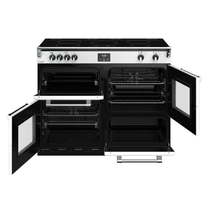 Stoves Richmond Deluxe S1100EI 110cm Induction Range Cooker 444410987 Icy White - DB Domestic Appliances