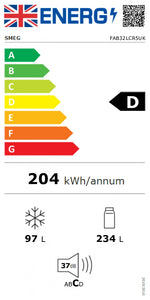Smeg FAB32LCR5 Retro Fridge Freezer - DB Domestic Appliances