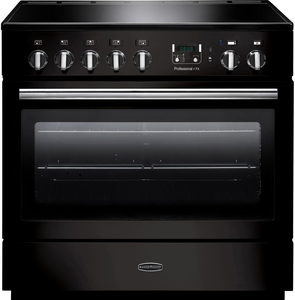 Rangemaster Professional Plus FX 90cm Induction Range Cooker Black with Chrome - DB Domestic Appliances